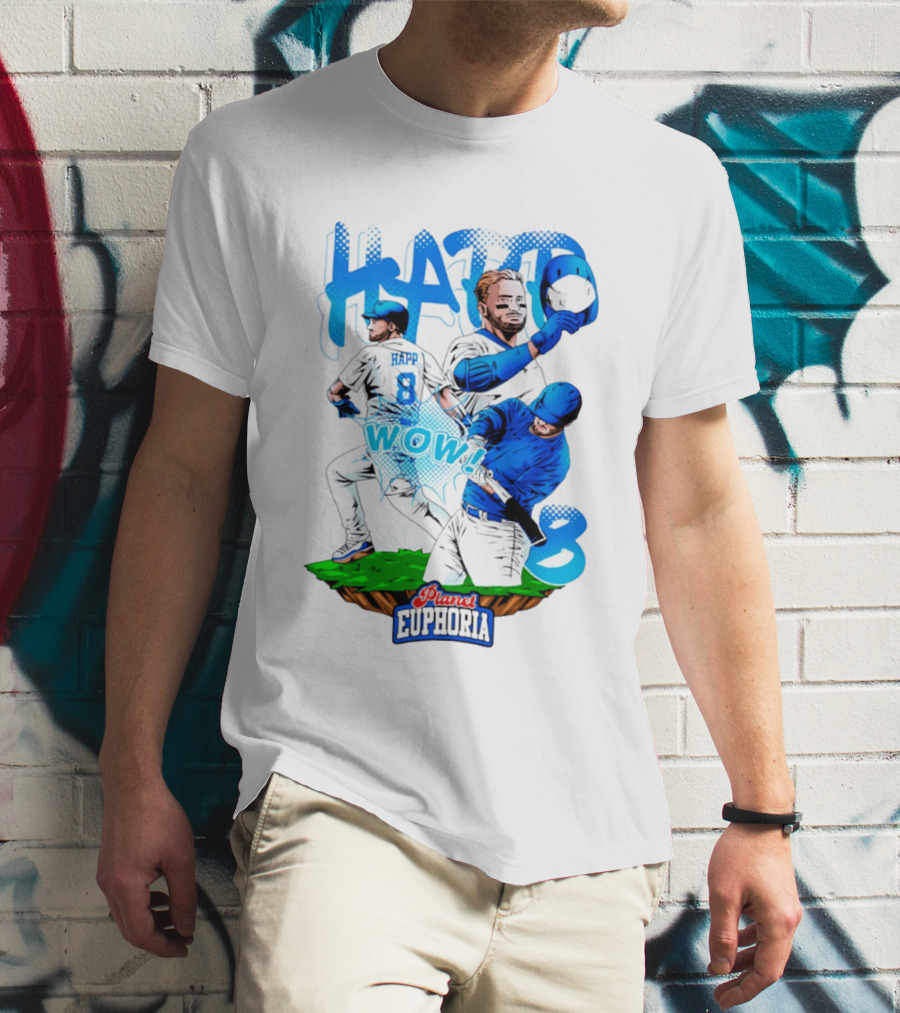 Planet Euphoria Ian Happ WOW 8 Chicago Cubs T-Shirt