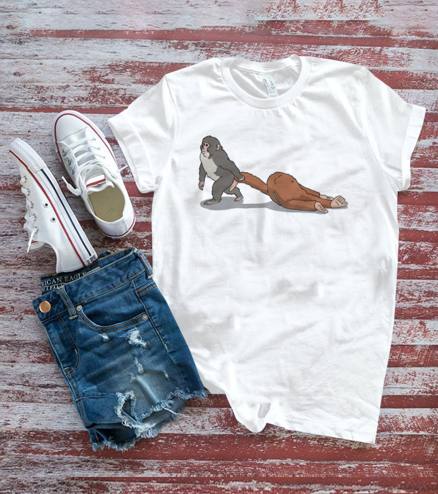 Punch The Monkey Dragging Full Body Costume T-Shirt