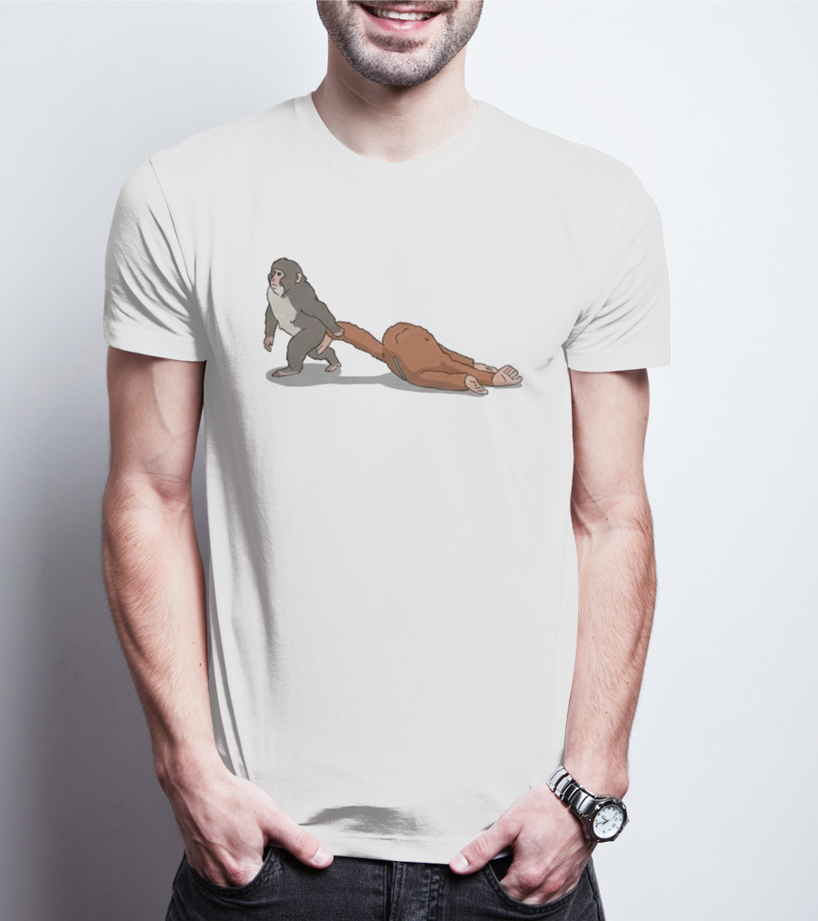 Punch The Monkey Dragging Full Body Costume T-Shirt