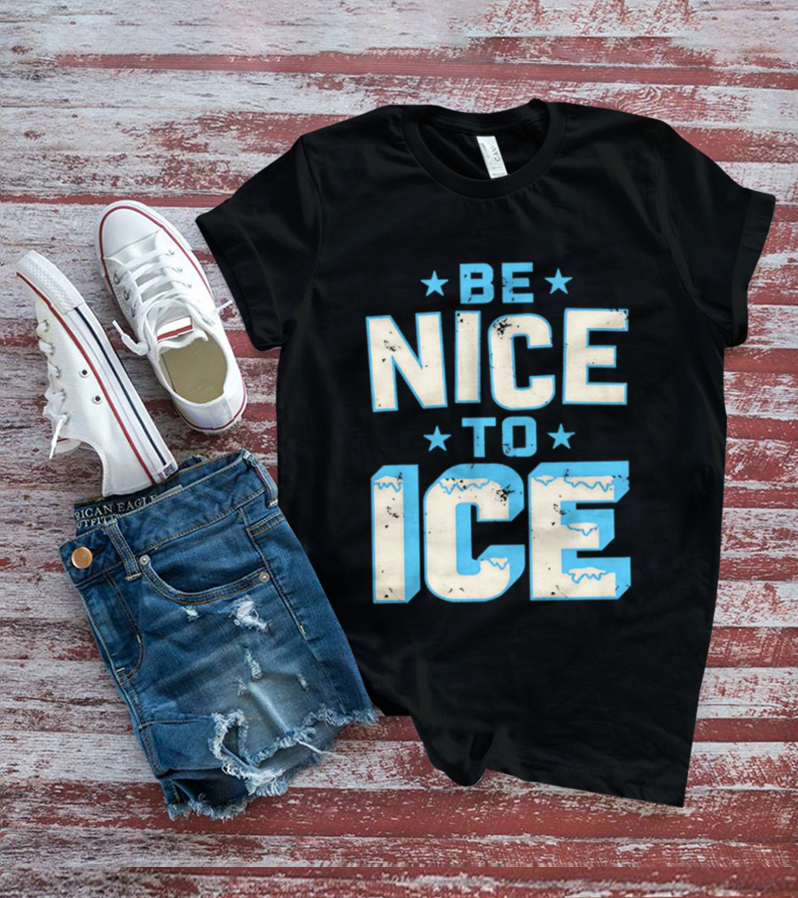 Be Nice To Ice Snowflake Star T-Shirt