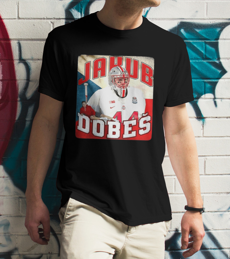 Jakub Dobeš Ohio State Buckeyes Hockey Big Ten 44 T-Shirt