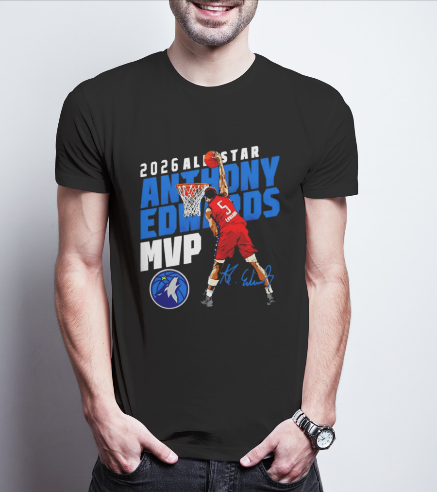 2026 All Star Anthony Edwards MVP Minnesota Timberwolves T-Shirt