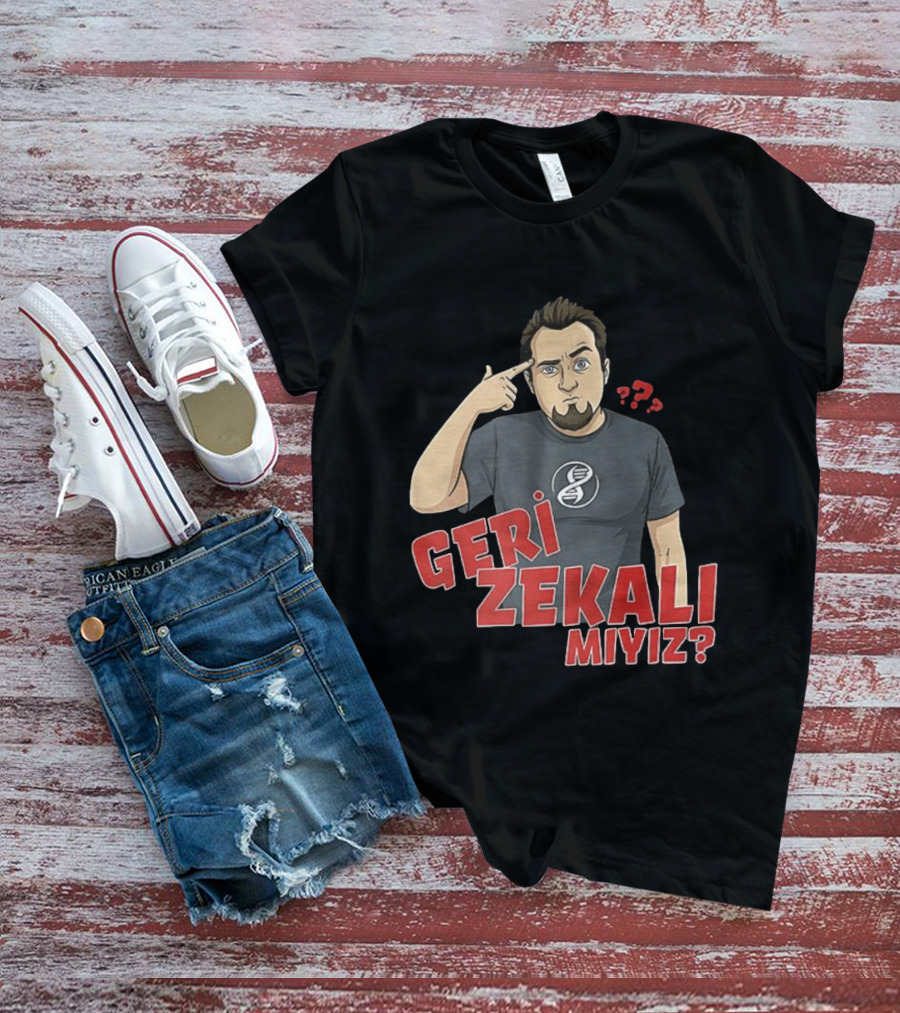 Geri Zekali Miyiz DNA Logo Question Mark T-Shirt