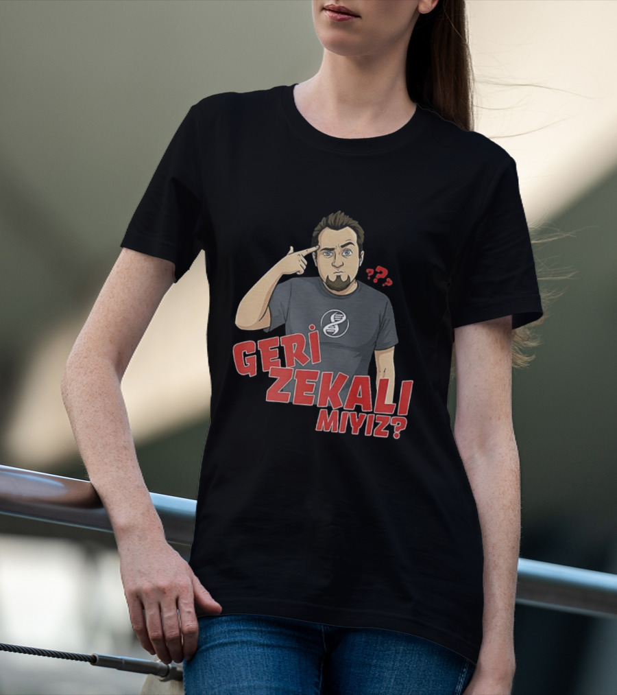 Geri Zekali Miyiz DNA Logo Question Mark T-Shirt
