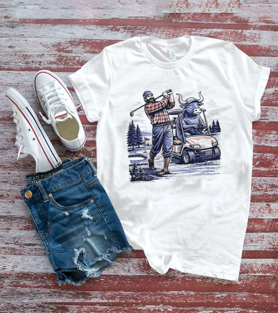 Paul And Babe Lumberjack Golfing Adventure Minnesota T-Shirt
