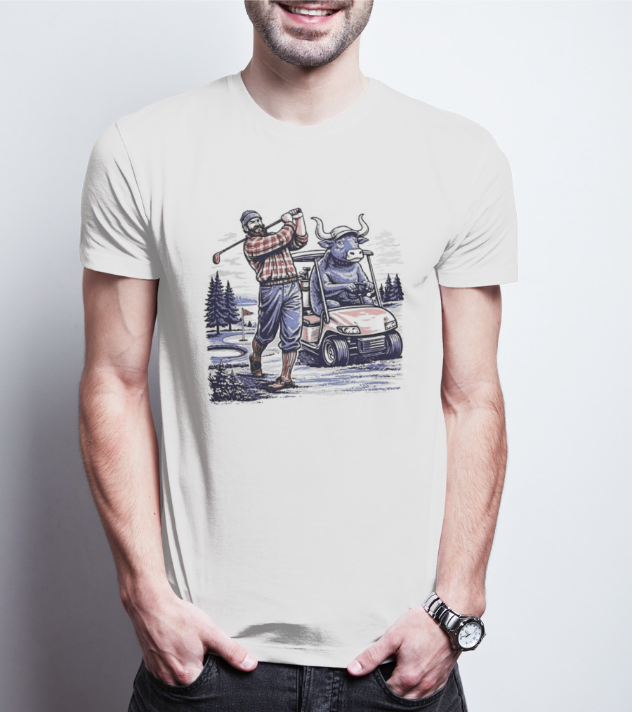 Paul And Babe Lumberjack Golfing Adventure Minnesota T-Shirt