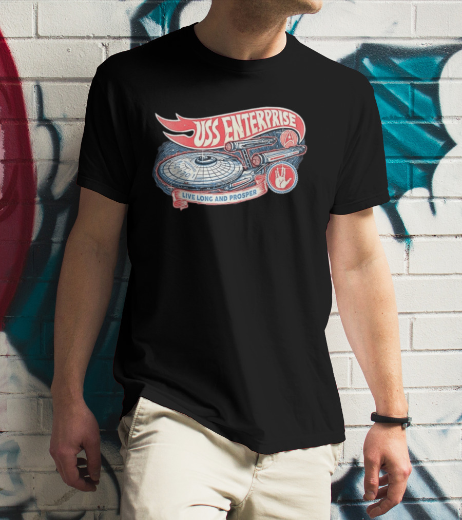 USS Enterprise NCC 1701 Live Long And Prosper T-Shirt