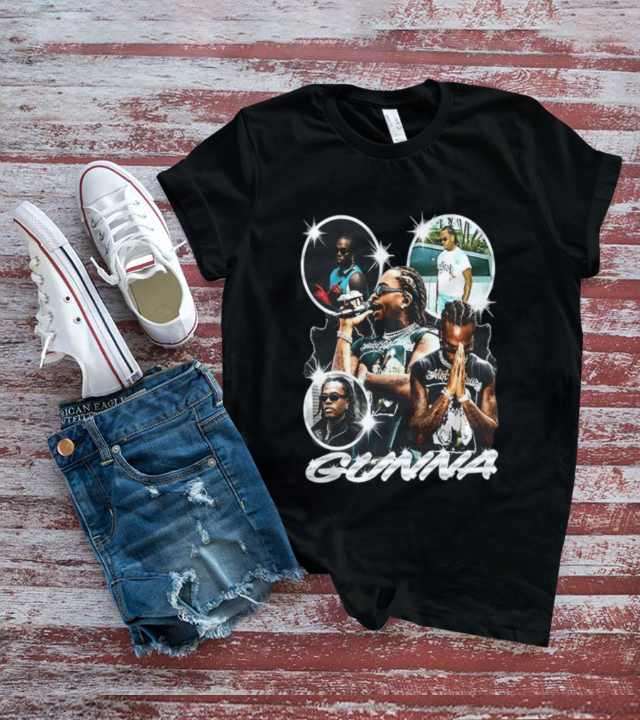Gunna Rapper Collage With Graphic Styles And Poses T-Shirt