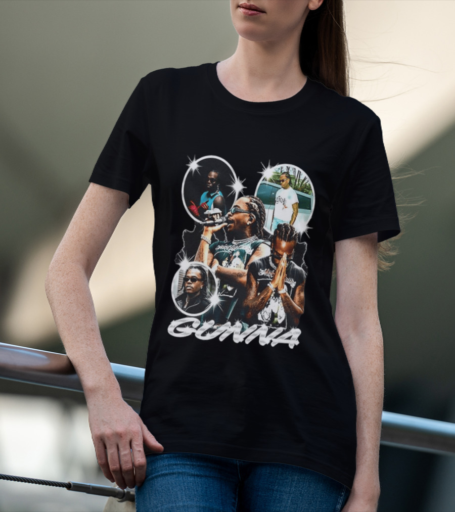 Gunna Rapper Collage With Graphic Styles And Poses T-Shirt