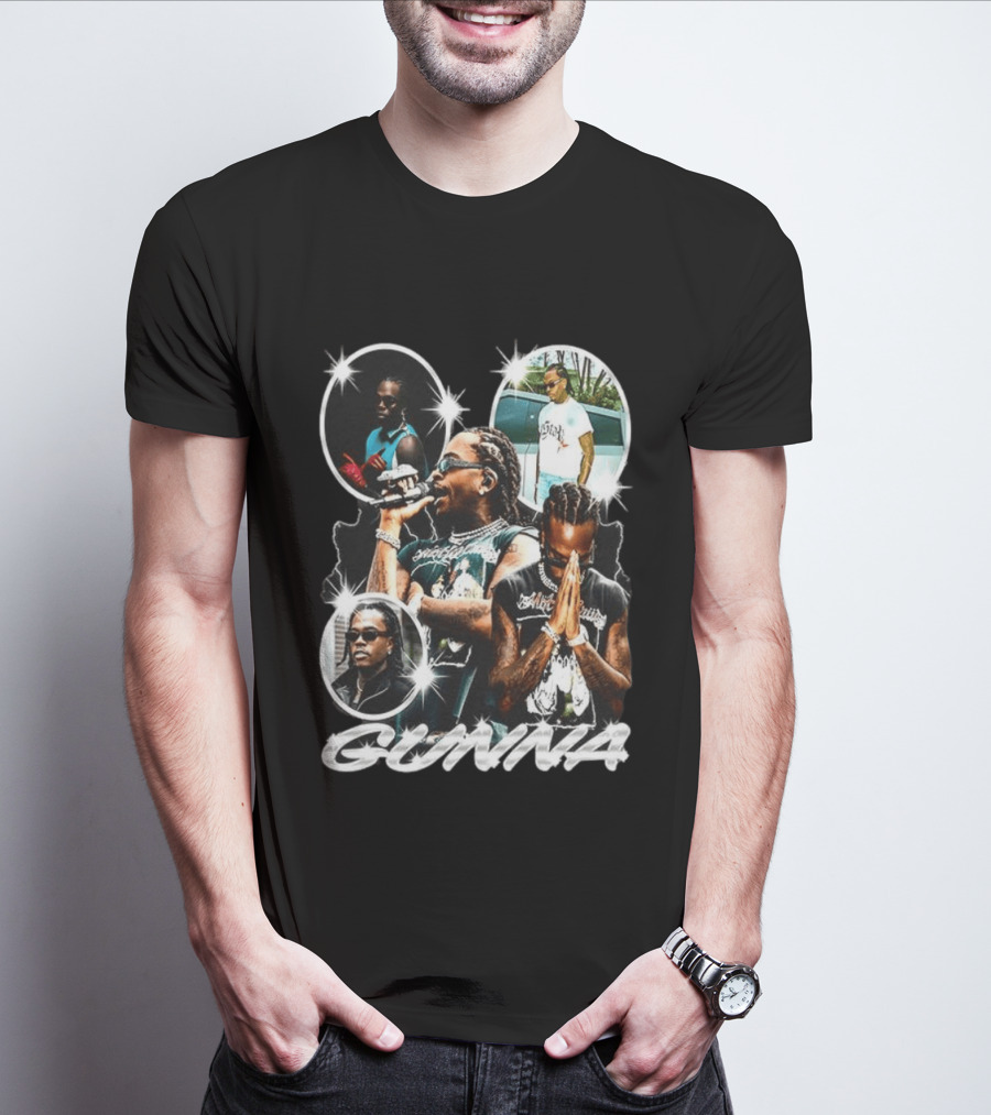 Gunna Rapper Collage With Graphic Styles And Poses T-Shirt