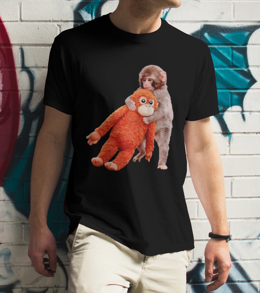 Punch Monkey Panchi Kun Stuffed Toy Hugging Cute Baby Monkey T-Shirt
