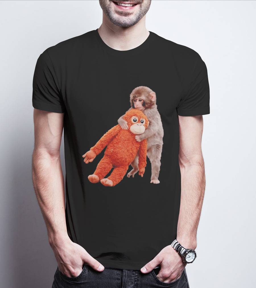 Punch Monkey Panchi Kun Stuffed Toy Hugging Cute Baby Monkey T-Shirt