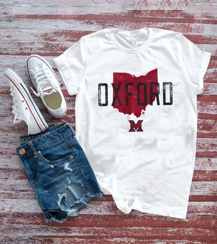 Miami RedHawks Oxford Ohio State M Logo 2026 T-Shirt