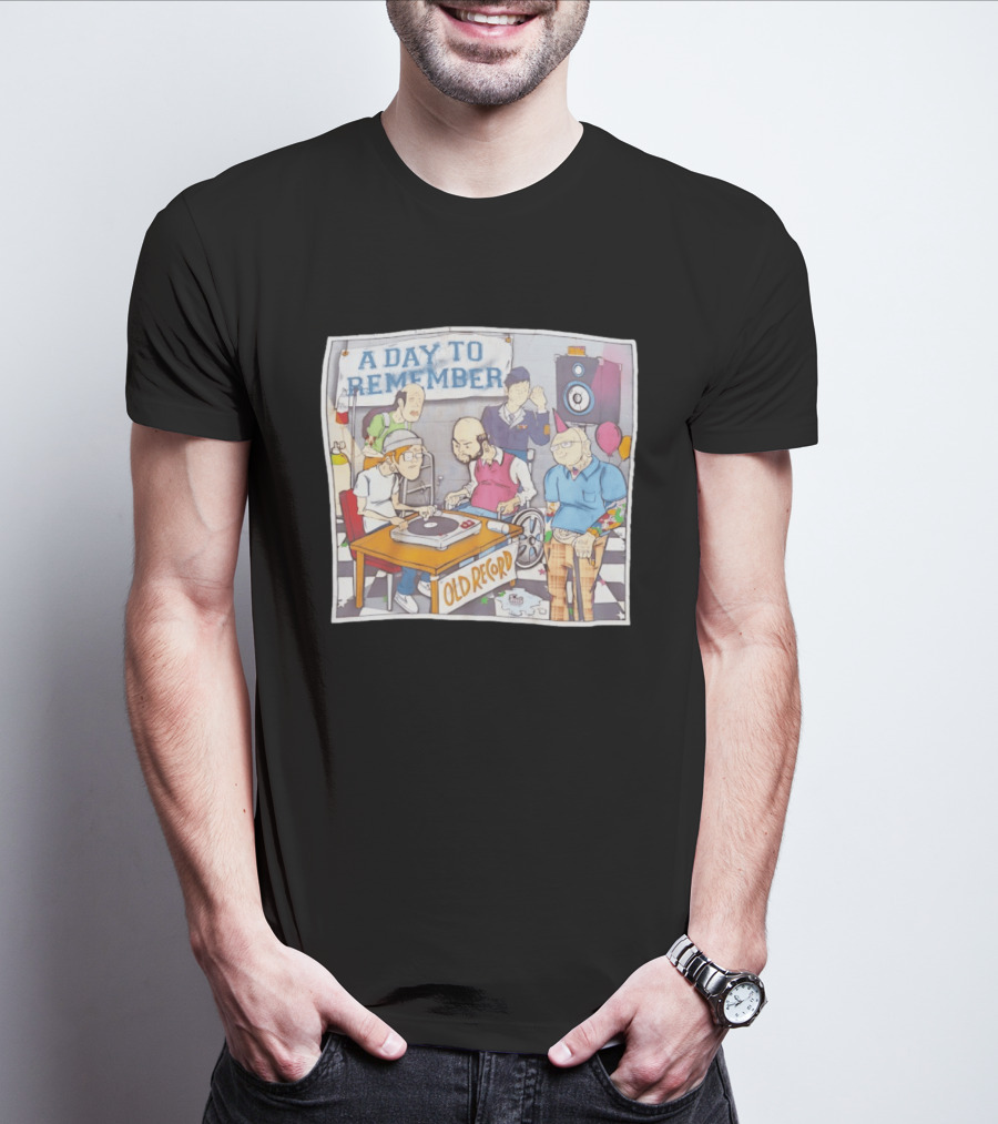 A Day To Remember Old Record Turntable Party Scene T-Shirt