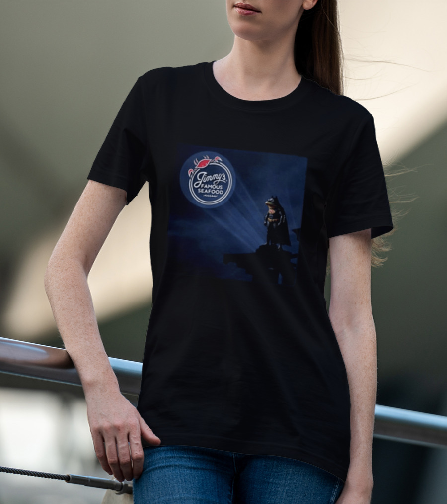 Jimmy's Famous Seafood The Hero Bat Signal Spotlight T-Shirt