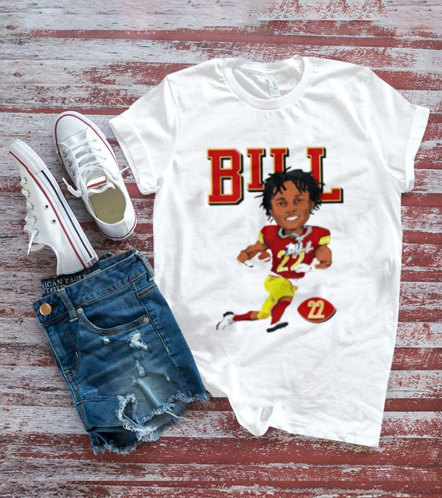 Original Bill 22 Washington Commanders Cartoon Football Player T-Shirt
