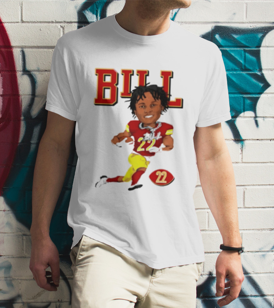 Original Bill 22 Washington Commanders Cartoon Football Player T-Shirt