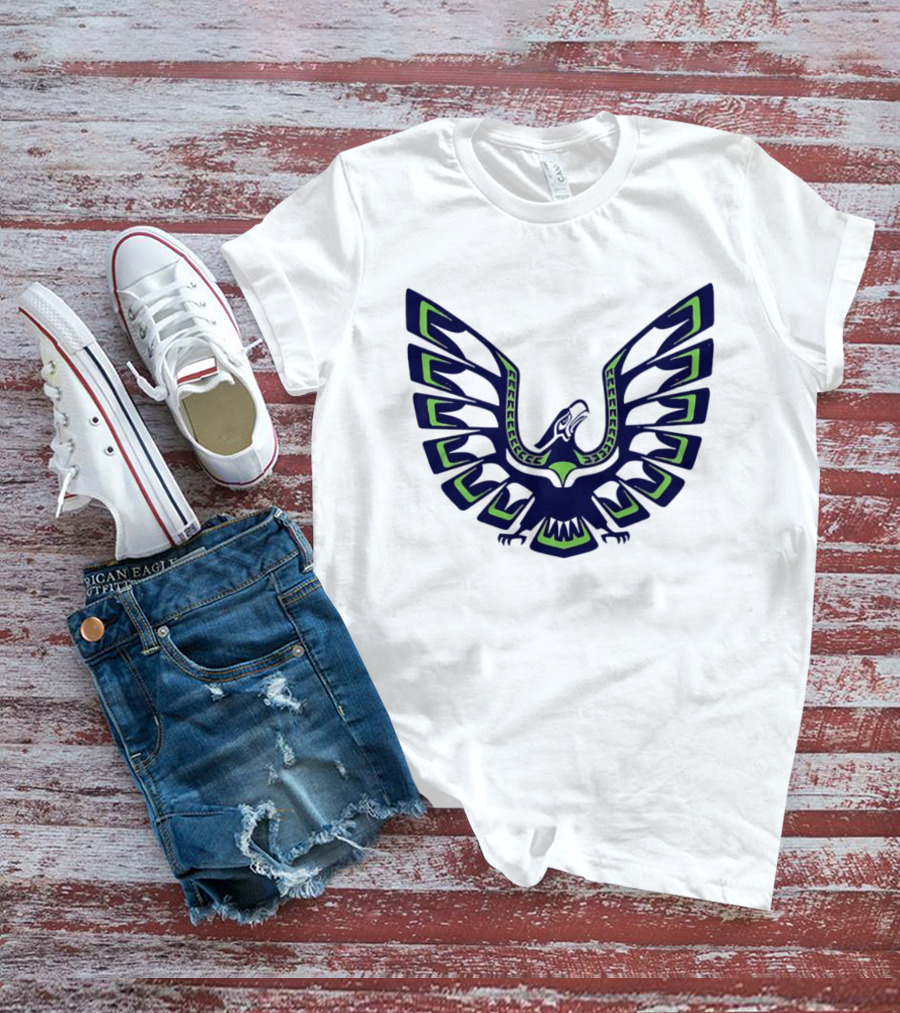 Seattle Seahawks Eagle Wings Tribal T-Shirt