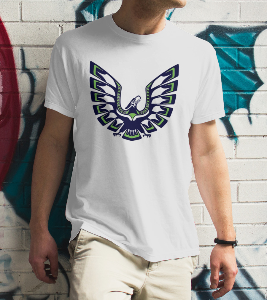 Seattle Seahawks Eagle Wings Tribal T-Shirt