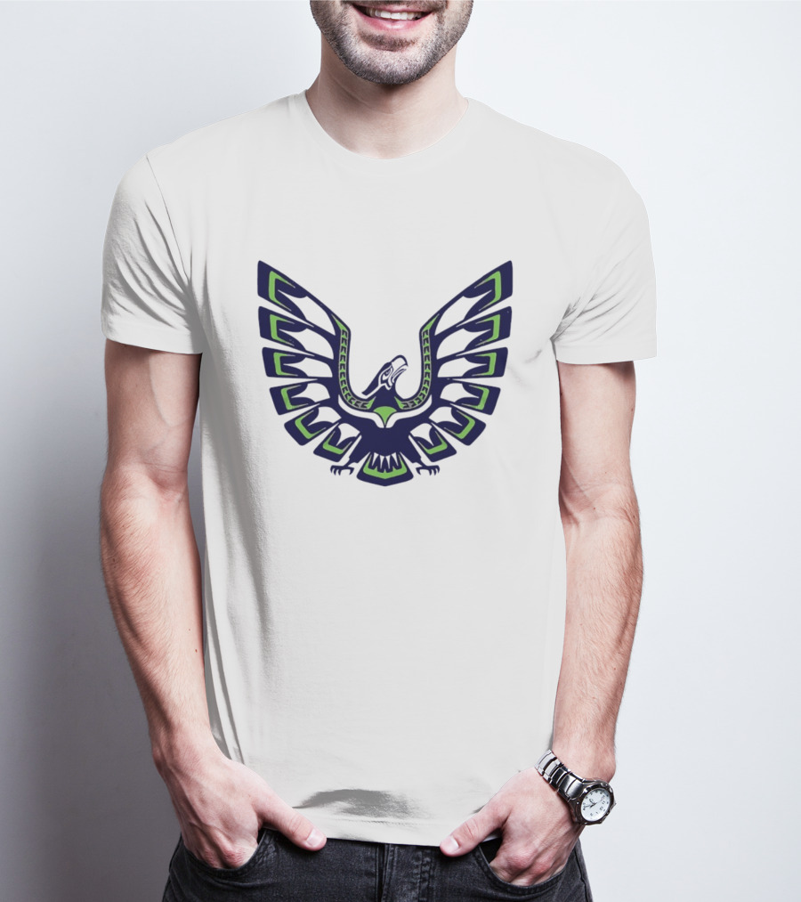 Seattle Seahawks Eagle Wings Tribal T-Shirt