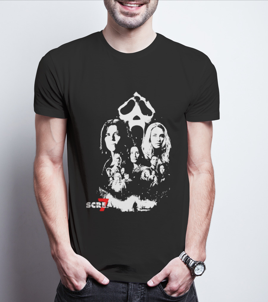 Scream 7 Cinemark Ghostface Mask Faces T-Shirt