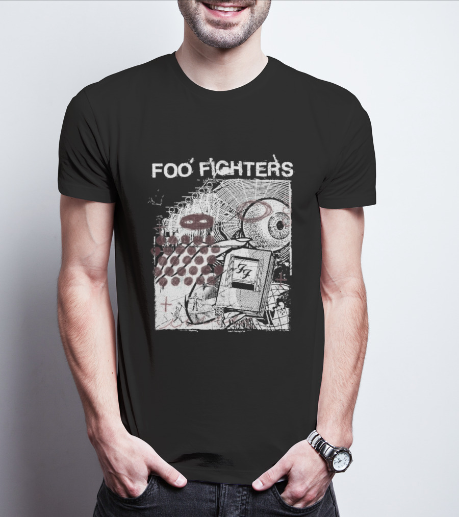 Foo Fighters Your Favorite Toy Album Abstract Pink Geometric T-Shirt