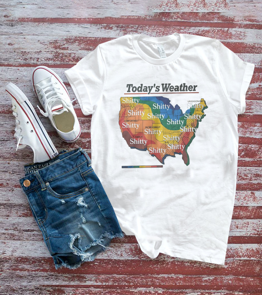 Today's Weather Shitty Map Alexander Skarsgard T-Shirt