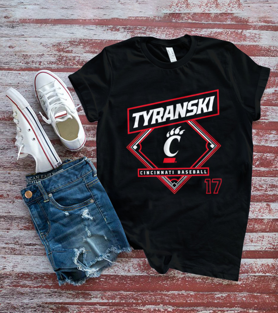 Tyranski Cincinnati Bearcats Baseball 17 T-Shirt