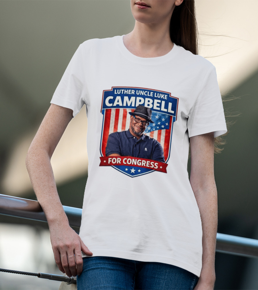 Luther Uncle Luke Campbell For Congress American Flag Leadership T-Shirt