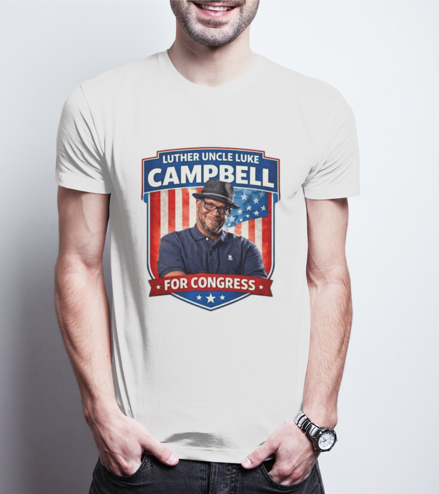 Luther Uncle Luke Campbell For Congress American Flag Leadership T-Shirt