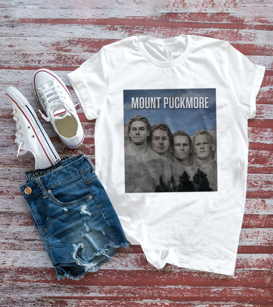 Mount Puckmore Hockey Stars Carved Into Stone Mountain T-Shirt