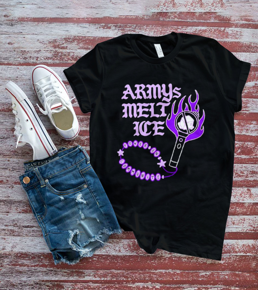 ARMYs Melt Ice Lightstick Flame T-Shirt