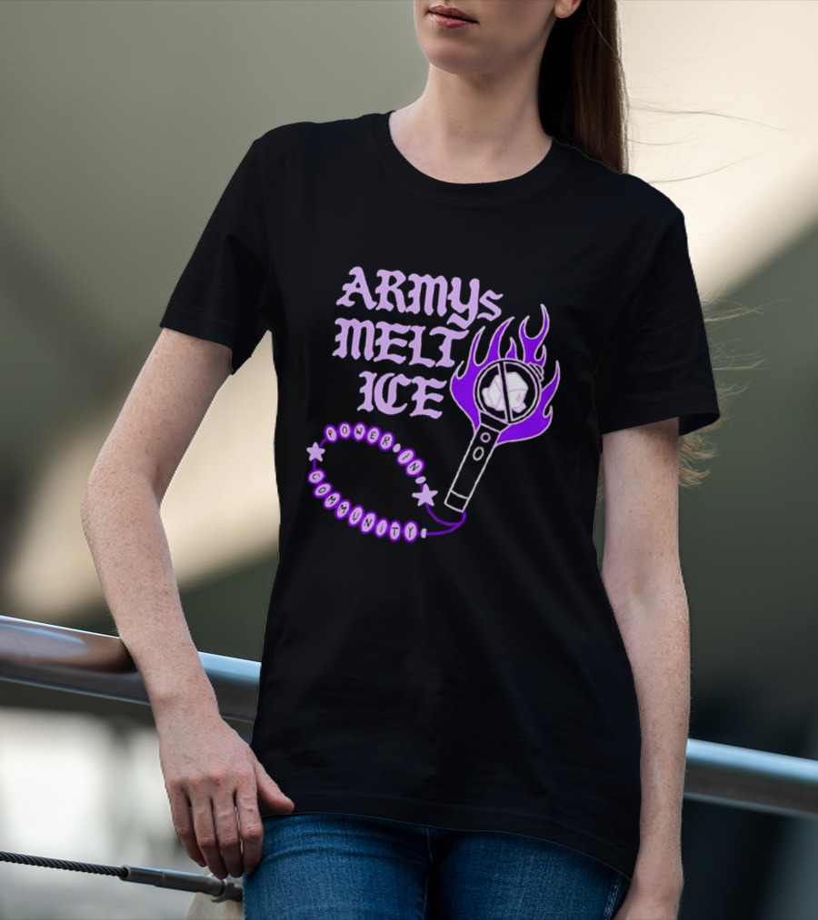 ARMYs Melt Ice Lightstick Flame T-Shirt