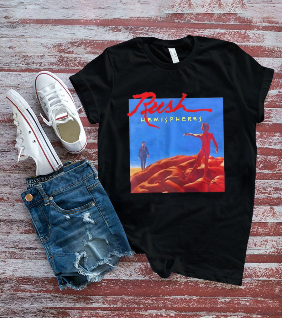 Rush Hemispheres Album Cover Artwork With Brain T-Shirt