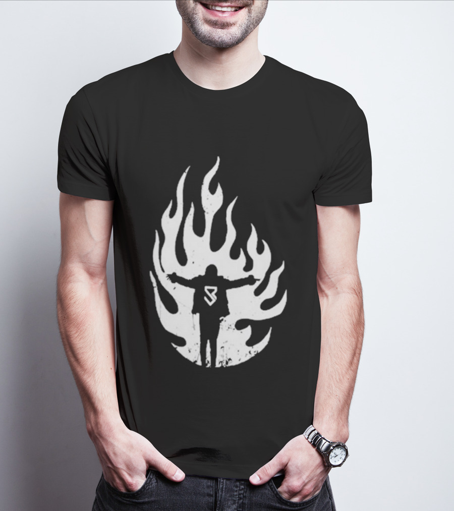 Seth Rollins SR Logo Flames WWE Fire T-Shirt