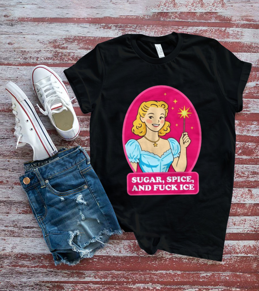Sugar Spice And Fuck Ice Retro Cartoon Magic Wand T-Shirt