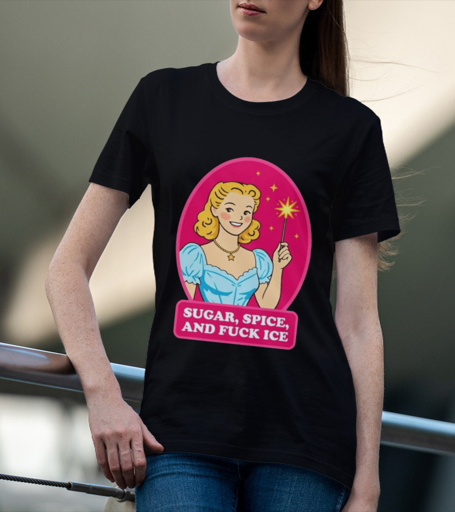 Sugar Spice And Fuck Ice Retro Cartoon Magic Wand T-Shirt