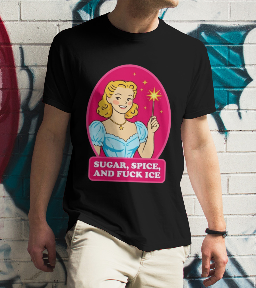 Sugar Spice And Fuck Ice Retro Cartoon Magic Wand T-Shirt