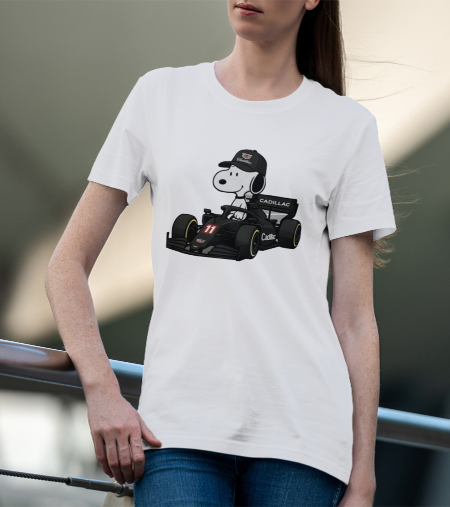 Cadillac Snoopy Formula 1 Racing Car With Number 11 T-Shirt