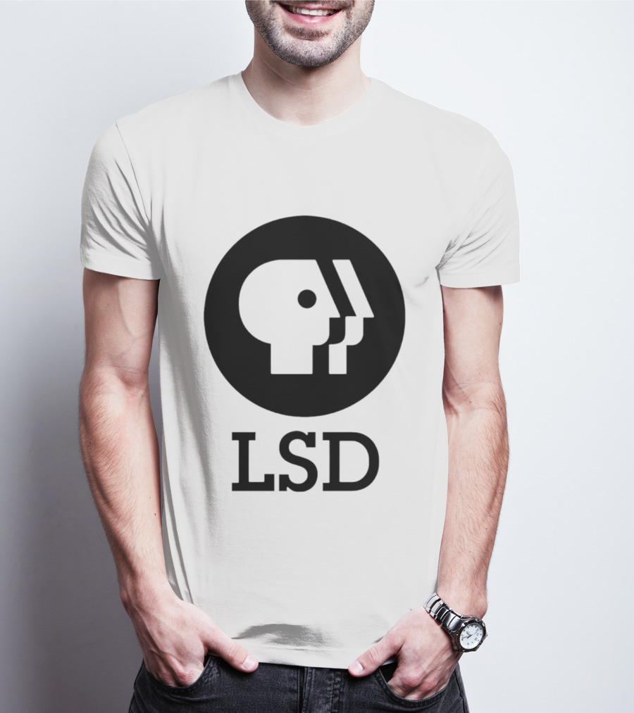 Dave Landau Wears LSD PBS T-Shirt
