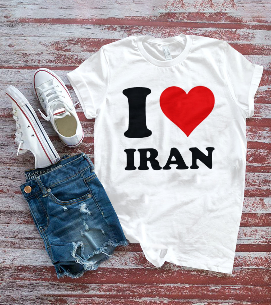 I Love Iran Heart Symbol Patriotic Expression T-Shirt