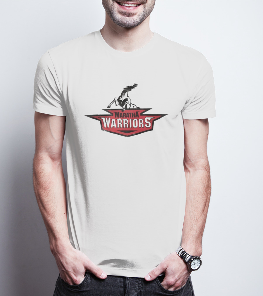 Maratha Warriors Historical Warhorse Emblem With Black T-Shirt