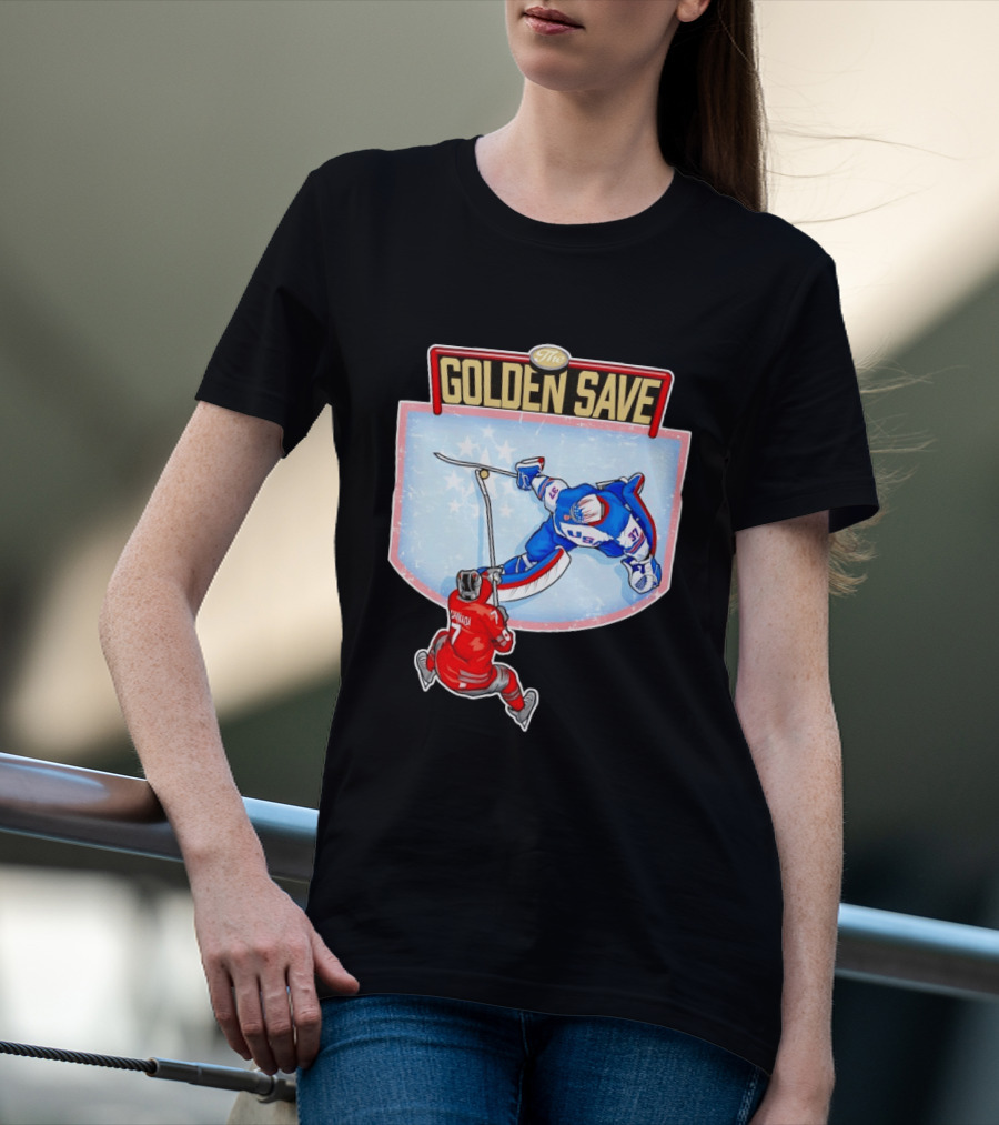USA Hockey The Golden Save Canada Matchup T-Shirt