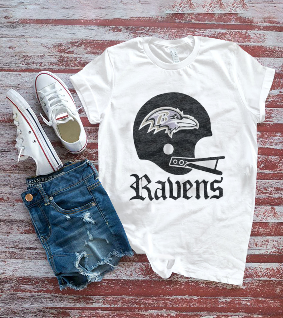 Baltimore Ravens Helmet Ravens Football Gear T-Shirt