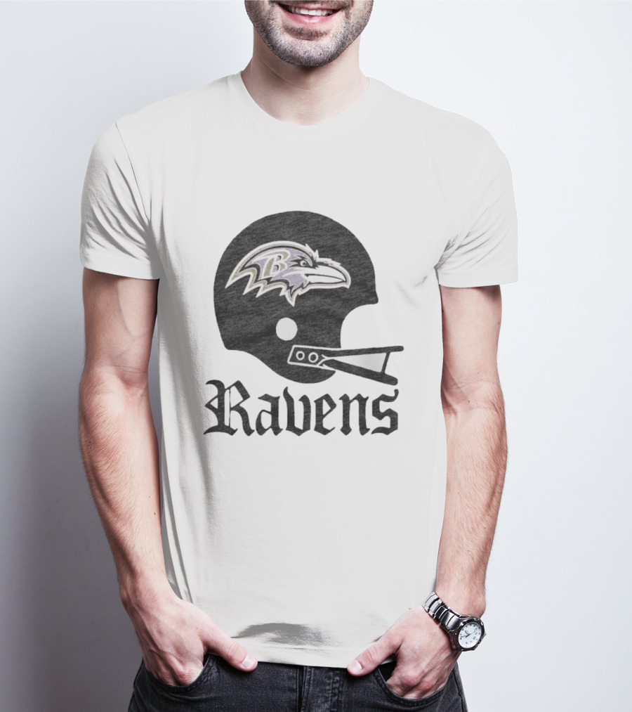 Baltimore Ravens Helmet Ravens Football Gear T-Shirt