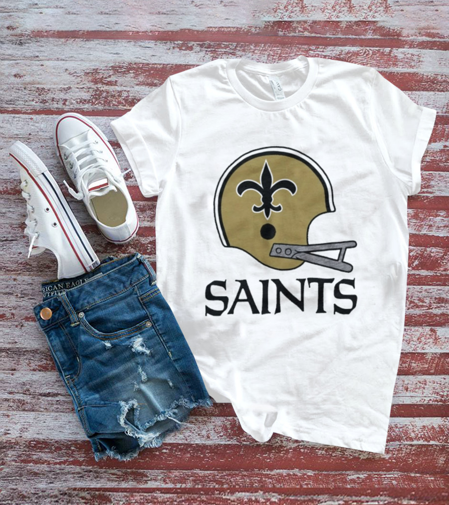 New Orleans Saints Vintage Helmet Fleur De Lis T-Shirt