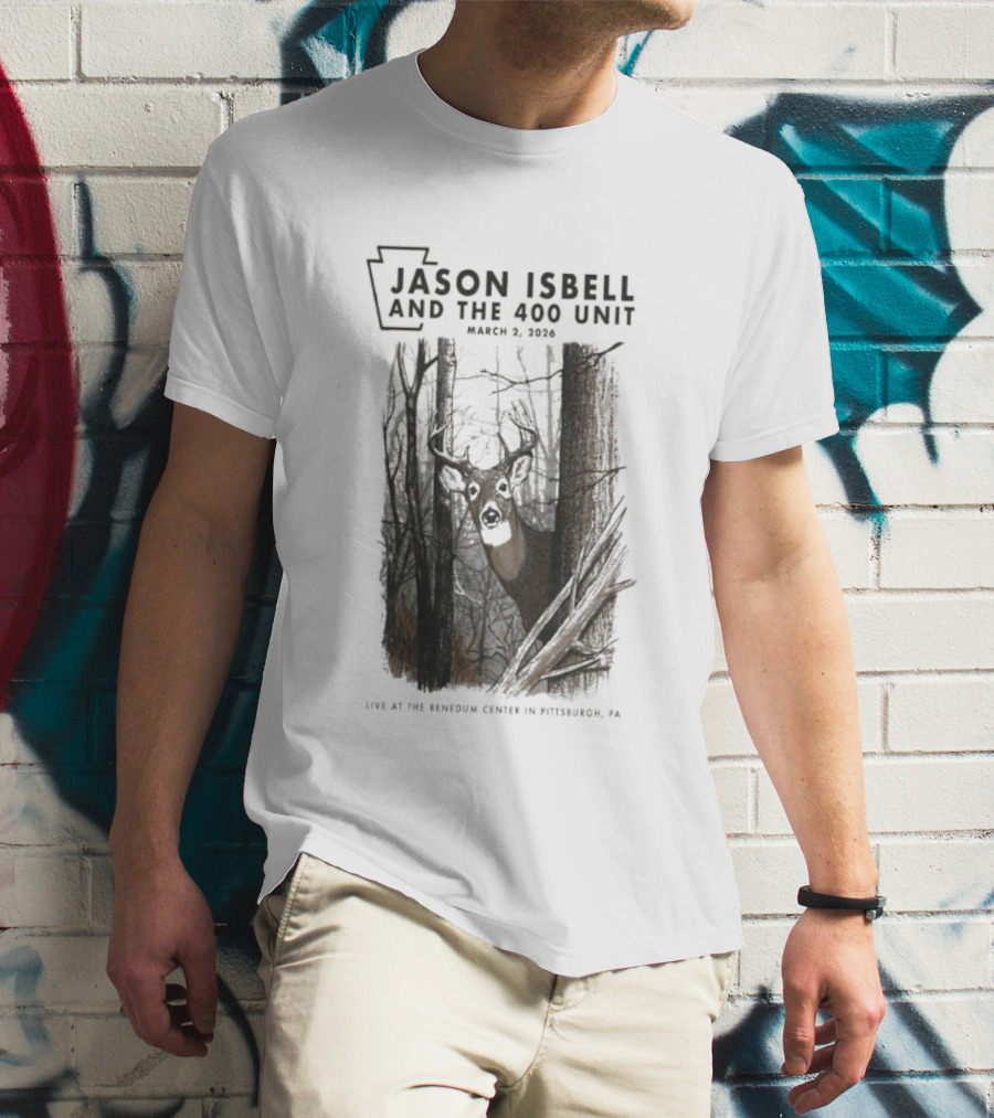 Jason Isbell And The 400 Unit Deer Forest Concert Pittsburgh 2026 T-Shirt