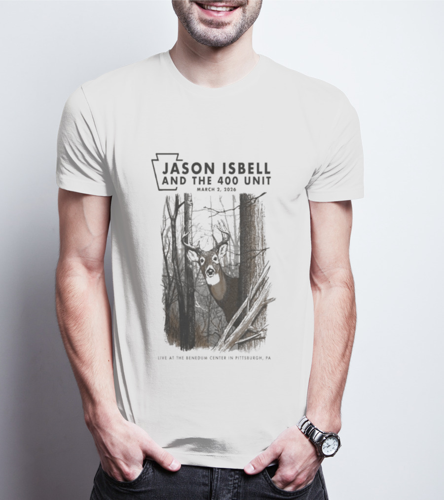 Jason Isbell And The 400 Unit Deer Forest Concert Pittsburgh 2026 T-Shirt