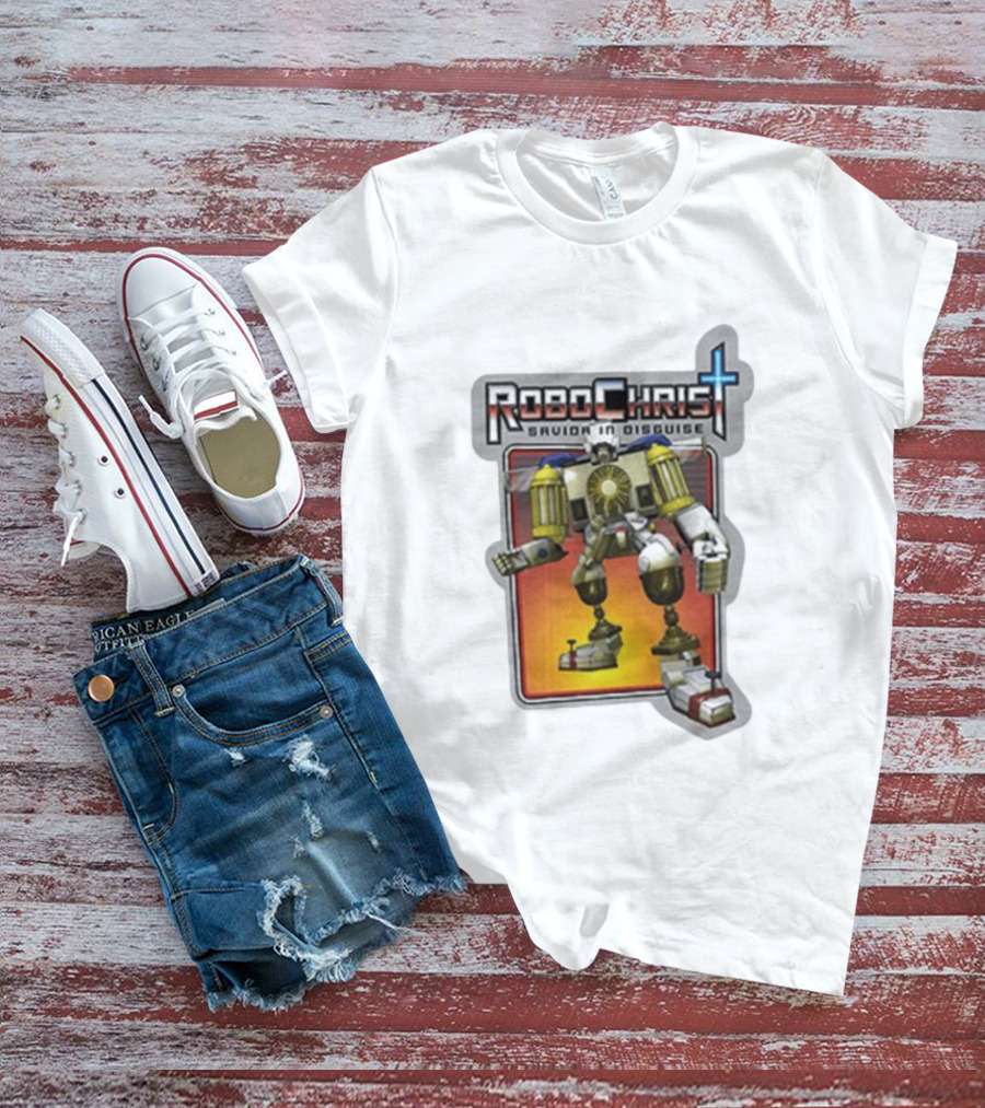 RoboChrist Savior In Disguise Transformer Robot Mashup T-Shirt