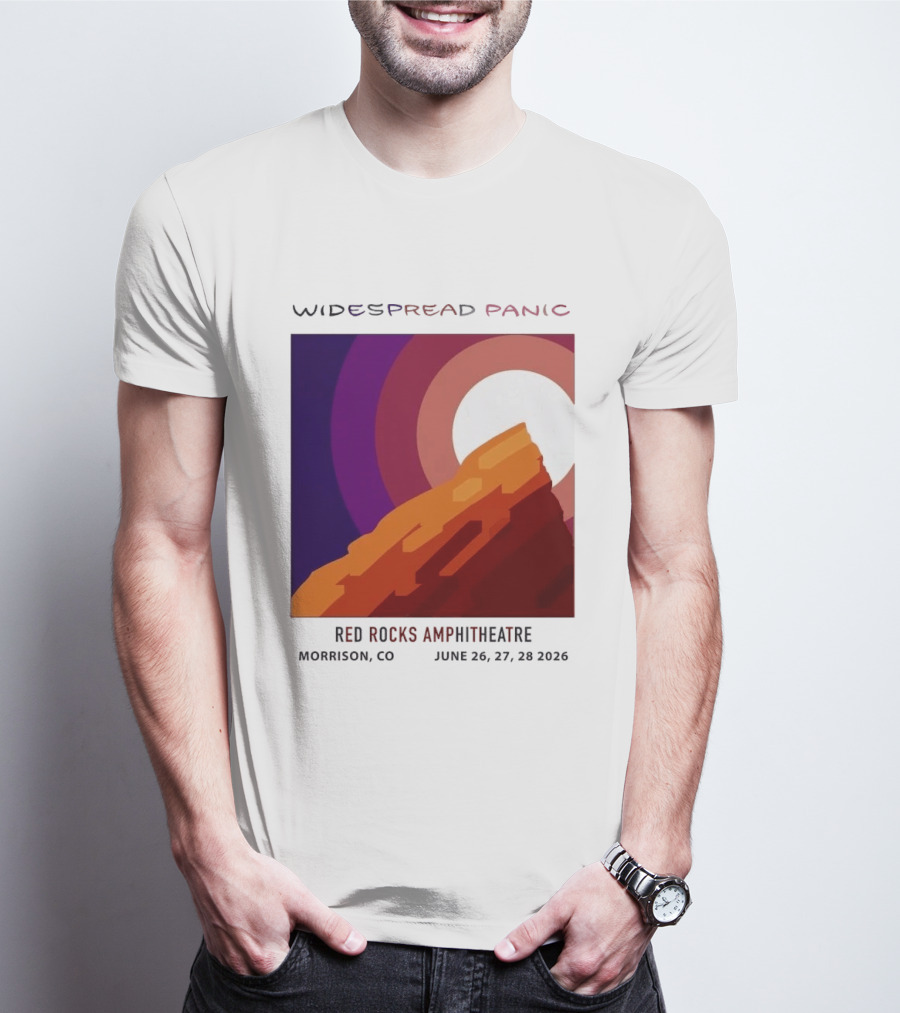 Widespread Panic Red Rocks Amphitheatre Morrison CO June 26 27 28 2026 T-Shirt